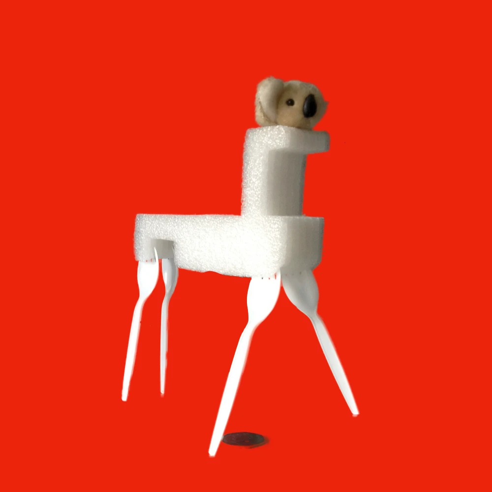 Leonora the horse bear. One time mascot. We lost her. She was made of bits and pieces found around desks. She was pieced together one lunchtime by hand.