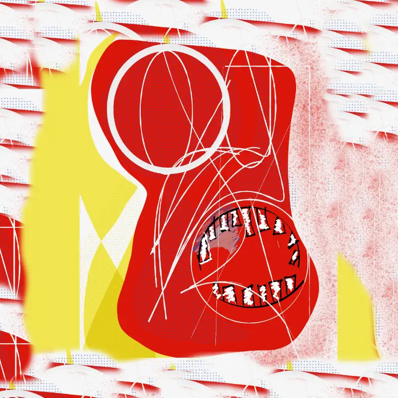 A screaming abstract face.